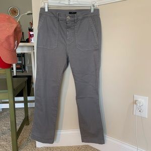Grey crop pants